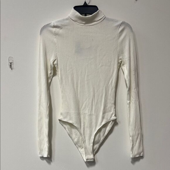 Free People Mock On The Spot Bodysuit White S - Picture 1 of 5